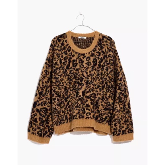 Madewell Crewneck Pullover Sweater in Leopard - Picture 4 of 7